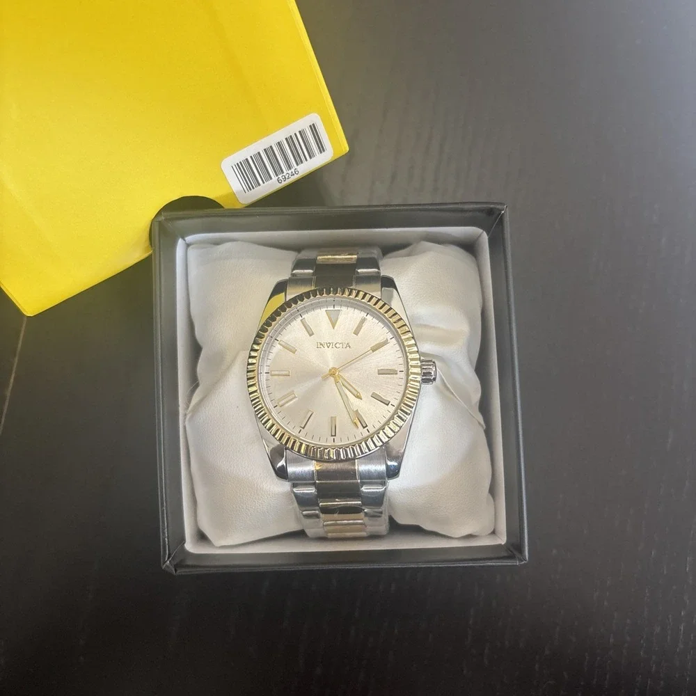 Invicta Celestial Langdon Men's Watch 40mm 69246 Two Tone Band /Silver Dial New